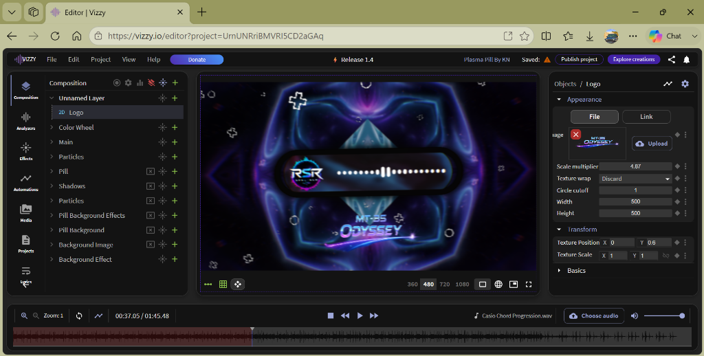 Vizzy Audio Visualizer for MT-35 Odyssey
